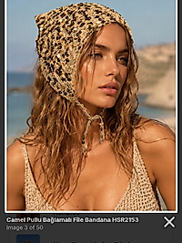File bağlamalı bandana